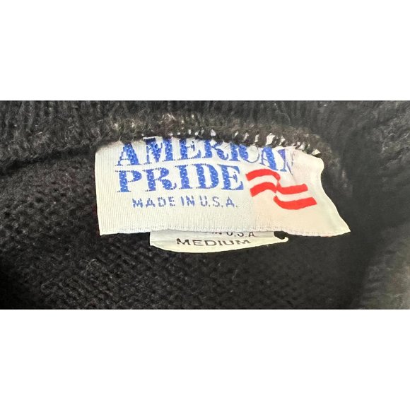 Vintage American Pride Acrylic Geometric Pattern Sweater Women's Medium - Picture 6 of 7